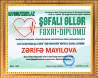 2022-ci il "ŞƏFALI ƏLLƏR" Fəxri diplomu